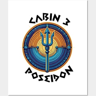 Cabin 3 Poseidon - CAMP half-blood V5 Posters and Art